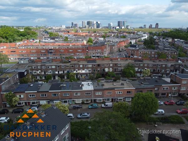 Luchtfoto van daken in woonwijk Rucphen Luchtfoto van daken in woonwijk Rucphen